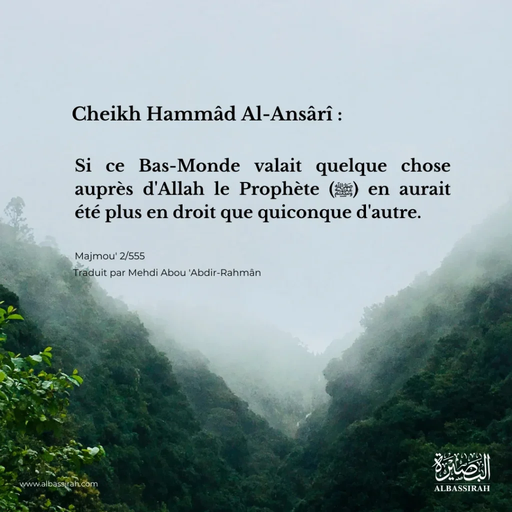 La Valeur Réelle de ce Bas-Monde selon Cheikh Hammad Al-Ansârî