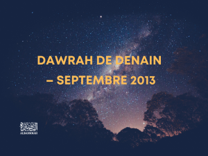 Dawrah de Denain – Septembre 2013