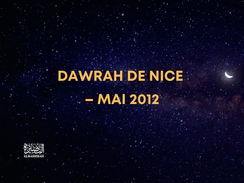 Dawrah de Nice – Mai 2012
