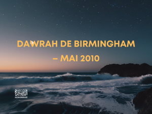 Dawrah de Birmingham – Mai 2010